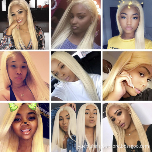 Most Popular Cheap Price Brazilian Human Hair Platinum Blonde Wig Blonde Lace Front Bob Wig Human Hair